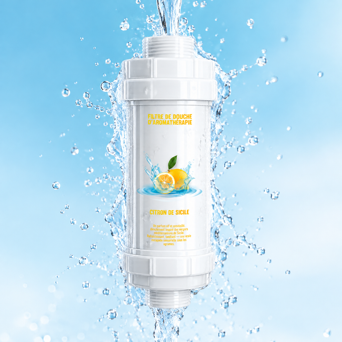 Le filtre MYSHOWR au contact de l'eau